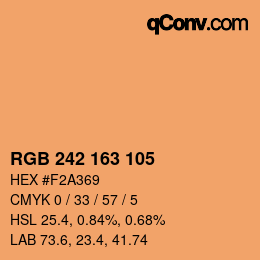 Color code: RGB 242 163 105 | qconv.com