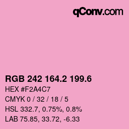 カラーコード: RGB 242 164.2 199.6 | qconv.com