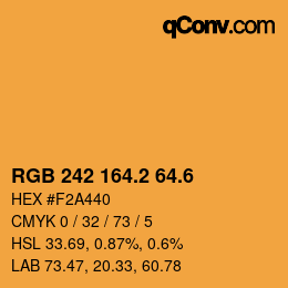 カラーコード: RGB 242 164.2 64.6 | qconv.com