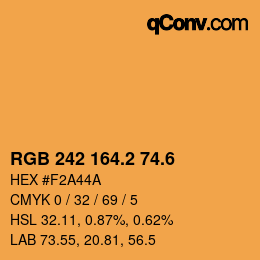 カラーコード: RGB 242 164.2 74.6 | qconv.com