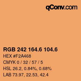 カラーコード: RGB 242 164.6 104.6 | qconv.com