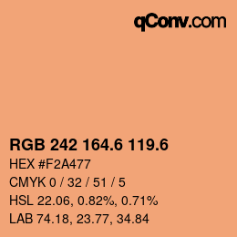 カラーコード: RGB 242 164.6 119.6 | qconv.com