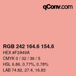 カラーコード: RGB 242 164.6 154.6 | qconv.com