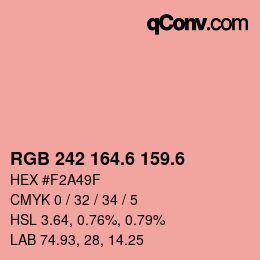 カラーコード: RGB 242 164.6 159.6 | qconv.com