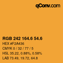 カラーコード: RGB 242 164.6 54.6 | qconv.com