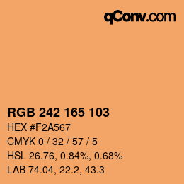 Color code: RGB 242 165 103 | qconv.com