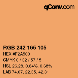 颜色代码: RGB 242 165 105 | qconv.com