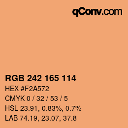 Color code: RGB 242 165 114 | qconv.com