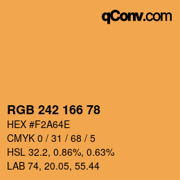 Código de color: RGB 242 166 78 | qconv.com