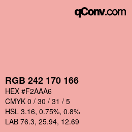 Color code: RGB 242 170 166 | qconv.com