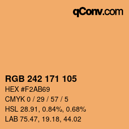 颜色代码: RGB 242 171 105 | qconv.com