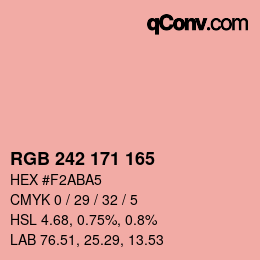カラーコード: RGB 242 171 165 | qconv.com
