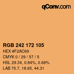 颜色代码: RGB 242 172 105 | qconv.com