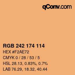 Color code: RGB 242 174 114 | qconv.com