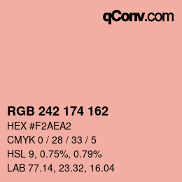 Color code: RGB 242 174 162 | qconv.com