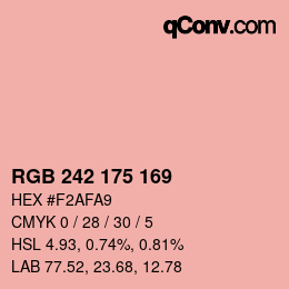 Color code: RGB 242 175 169 | qconv.com