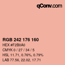 Color code: RGB 242 176 160 | qconv.com