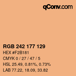 カラーコード: RGB 242 177 129 | qconv.com