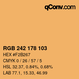 カラーコード: RGB 242 178 103 | qconv.com