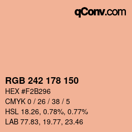 カラーコード: RGB 242 178 150 | qconv.com