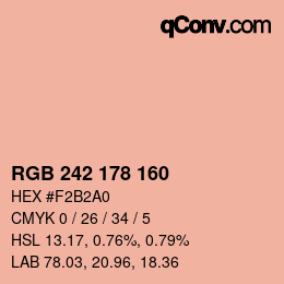 カラーコード: RGB 242 178 160 | qconv.com