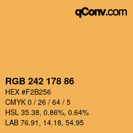 Color code: RGB 242 178 86 | qconv.com