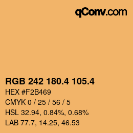 カラーコード: RGB 242 180.4 105.4 | qconv.com
