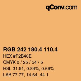 カラーコード: RGB 242 180.4 110.4 | qconv.com
