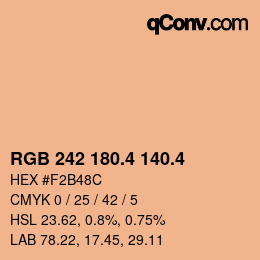 カラーコード: RGB 242 180.4 140.4 | qconv.com