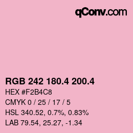 カラーコード: RGB 242 180.4 200.4 | qconv.com