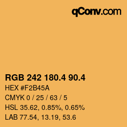 カラーコード: RGB 242 180.4 90.4 | qconv.com