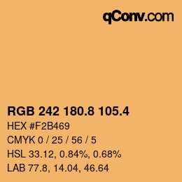 カラーコード: RGB 242 180.8 105.4 | qconv.com