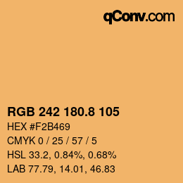 カラーコード: RGB 242 180.8 105 | qconv.com