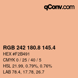 カラーコード: RGB 242 180.8 145.4 | qconv.com