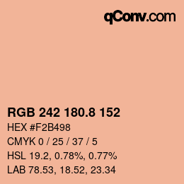 カラーコード: RGB 242 180.8 152 | qconv.com
