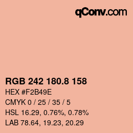 カラーコード: RGB 242 180.8 158 | qconv.com