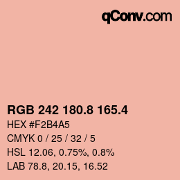 カラーコード: RGB 242 180.8 165.4 | qconv.com