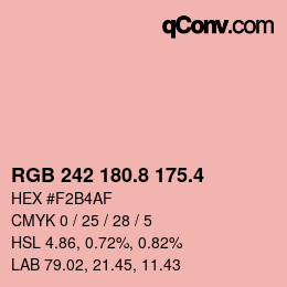 カラーコード: RGB 242 180.8 175.4 | qconv.com