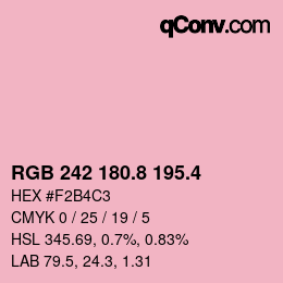 カラーコード: RGB 242 180.8 195.4 | qconv.com
