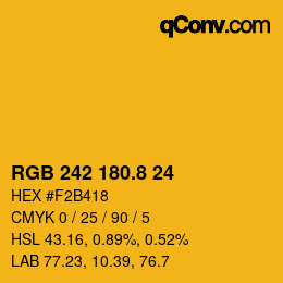 カラーコード: RGB 242 180.8 24 | qconv.com
