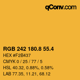 カラーコード: RGB 242 180.8 55.4 | qconv.com