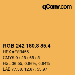 カラーコード: RGB 242 180.8 85.4 | qconv.com