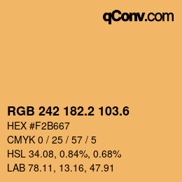 カラーコード: RGB 242 182.2 103.6 | qconv.com