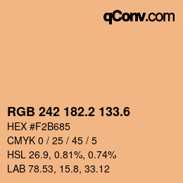 カラーコード: RGB 242 182.2 133.6 | qconv.com