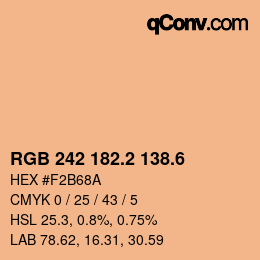 カラーコード: RGB 242 182.2 138.6 | qconv.com