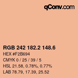 カラーコード: RGB 242 182.2 148.6 | qconv.com
