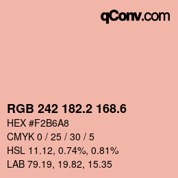 カラーコード: RGB 242 182.2 168.6 | qconv.com