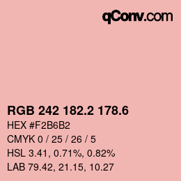 カラーコード: RGB 242 182.2 178.6 | qconv.com