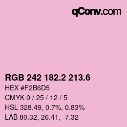 カラーコード: RGB 242 182.2 213.6 | qconv.com