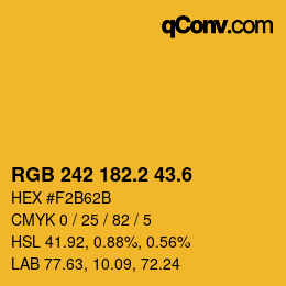 カラーコード: RGB 242 182.2 43.6 | qconv.com